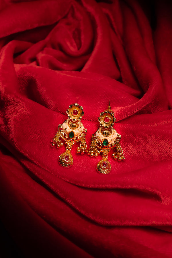 Traditional Brass Base Necklace Set