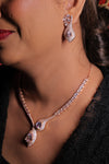 Ammaira's AD Rose Gold Snake Style Necklace Set