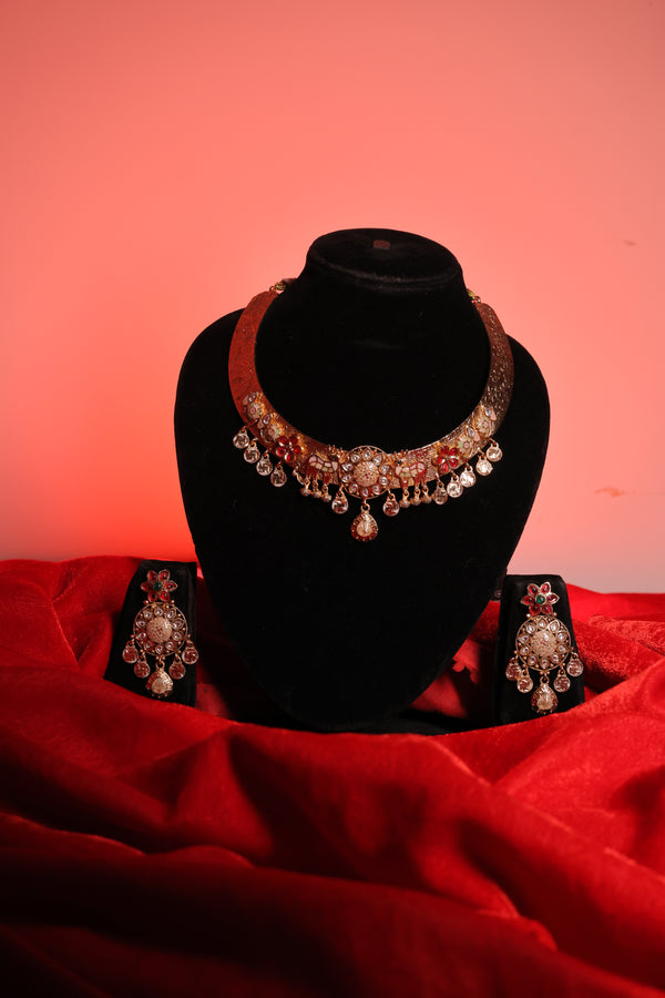 Traditional Brass Base Hasli Set