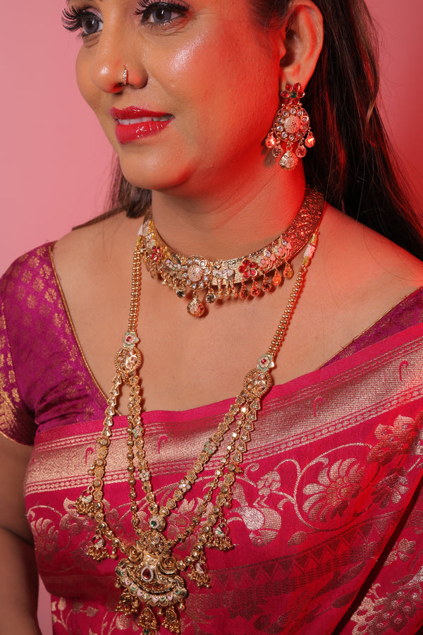 Traditional Brass Base Hasli Set