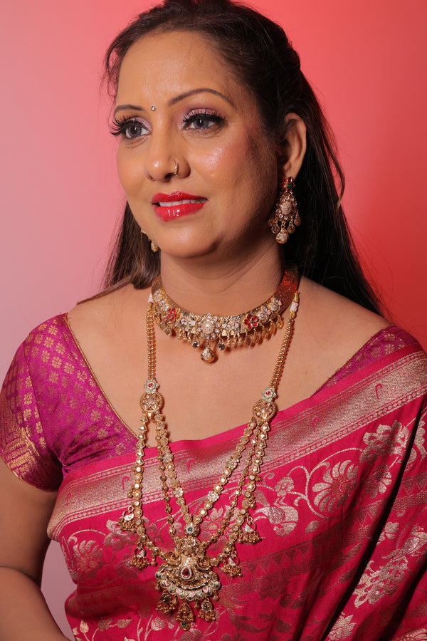 Traditional Brass Base Hasli Set