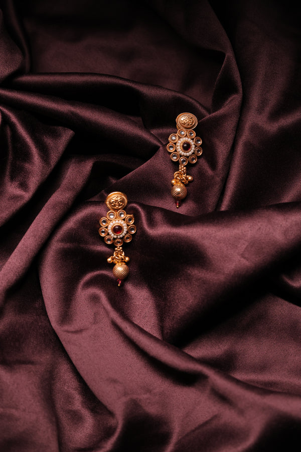 Traditional Brass Base Neklace / Coker Set