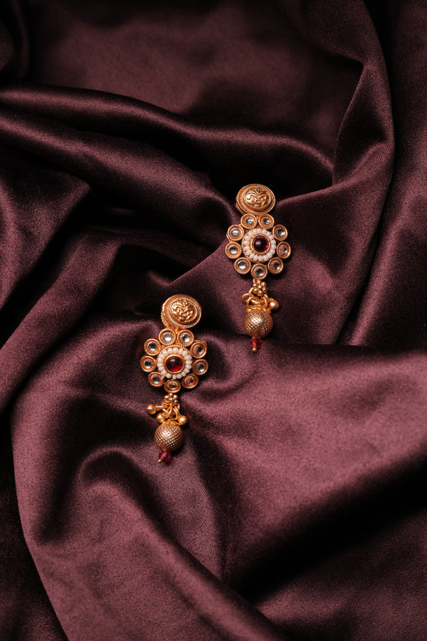 Traditional Brass Base Neklace / Coker Set