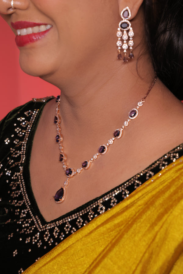 AD Rose Gold Necklace Set