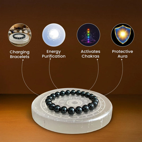 Premium Selenite Charging Plate – Natural Crystal Cleansing & Healing Stone for Energy, Meditation