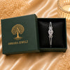 American Diamond Silver Kada for Women