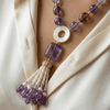 Amethyst Beaded Tassel Necklace | Ammaira Jewelz Ammaira Jewelz