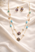 Ammaira Celestia Luxe Gold Crystal & Pearl Mala Set with Earrings