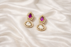 Ammaira Jewelz Carrot Polish Ruby Stone Polki Pendant Set β Gold Luxury Bridal Jewelry