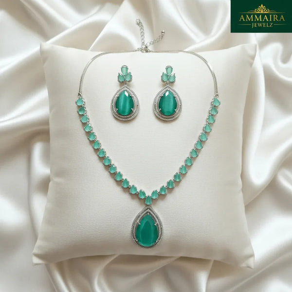 Ammaira's Luminous Teal Teardrop Ocean - Mist Set. - Ammaira Jewelz
