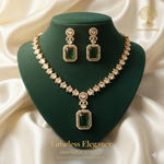 Ammaira's Royal Emerald Green & Polki Heritage Set