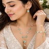 Aqua Bloom Luxe Gold Mala Set with Bracelet & Earrings