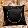 Elegant dual-tone twisted Hasli for women crafted in premium brass with luxurious gold and silver finish