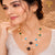 Celestia Luxe Gold Crystal & Pearl Mala Set with Earrings