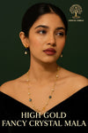 Ammaira's Fancy High Gold Polish Crystal Mala Chic Set - Ammaira Jewelz