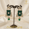 Ammaira's Emerald Majesty: Regal Chandelier & Pearl Drops