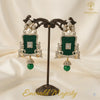Ammaira's Emerald Majesty: Regal Chandelier & Pearl Drops