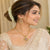 Divine Padma Jyoti Temple Matte Rose Gold Necklace Set with Ruby & Pearl Drops