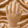 Elegant Adjustable Pink Crystal Statement Ring for Women