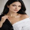 Elegant Gold Plated Nail Design Neck Piece for Women