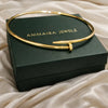 Elegant Gold Plated Nail Design Neck Piece for Women