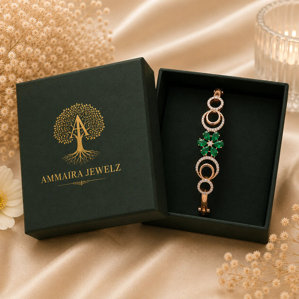 Emerald Green Stone Bracelet for Women