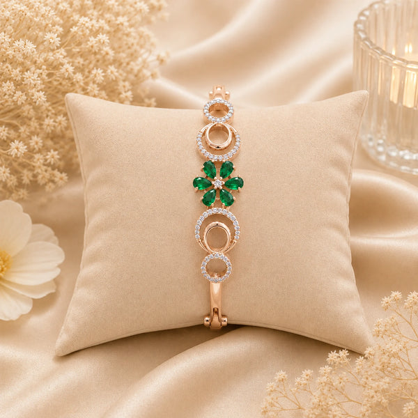 Emerald Green Stone Bracelet for Women