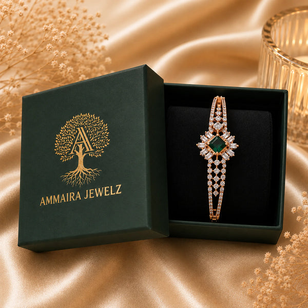Emerald American Diamond Bracelet for Women