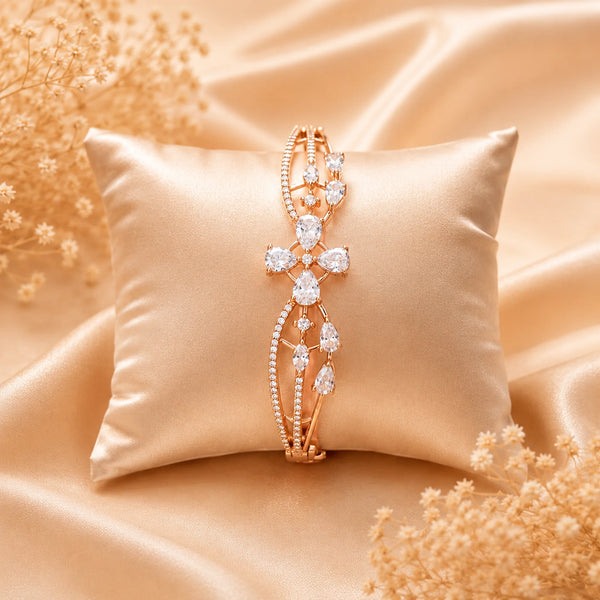 Floral American Diamond Bracelet for Women
