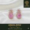 Ammaira's Pink Rose Petal Drop Earrings: Blush-Toned Brilliance