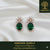 Ammaira's Emerald Isle Drops: Regal Green & Rose Gold Earrings - Ammaira Jewelz