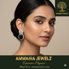 Ammaira's Midnight Glamour Drop Earrings: Bold Black & Rose Gold