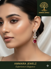 Ammaira's Dazzling Ruby Teardrop Earrings