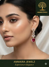 Ammaira's Dazzling Ruby Teardrop Earrings - Ammaira Jewelz