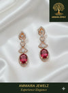 Ammaira's Dazzling Ruby Teardrop Earrings - Ammaira Jewelz
