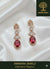 Ammaira's Dazzling Ruby Teardrop Earrings - Ammaira Jewelz
