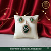Ammaira's EMERALD GRANDEUR SET: Rose Gold & Marquise Cluster Pendant & Earrings