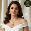 Ammaira's Radiant Mint Leaf Pendant Set - Ammaira Jewelz