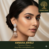 Ammaira's The Empress Jhumka Drops: Rose Gold & Diamond Chandelier Earrings