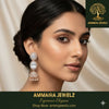 Ammaira's The Empress Jhumka Drops: Rose Gold & Diamond Chandelier Earrings - Ammaira Jewelz