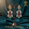 Ammaira's Enchanting Violet Drops: The Royal Plum Chandelier with Pearls - Ammaira Jewelz