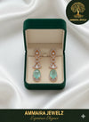 Ammaira's Dazzling Seafoam Teardrop Earrings - Ammaira Jewelz