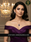 AMMAIRA'S AMETHYST AURA SET: Violet & Rose Gold Cluster Pendant & Earrings - Ammaira Jewelz