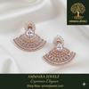 Ammaira's The Empress Fan Hoops: Rose Gold Statement Chandeliers