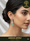Ammaira's Dazzling Seafoam Teardrop Earrings - Ammaira Jewelz