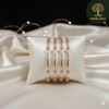 Ammaira's Rose Gold Celestial Sparkle Bangles (Set of 4)