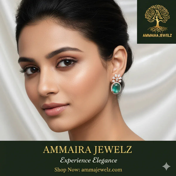 Ammaira's Aqua Dream Drop Earrings: Serene Teal & Rose Gold - Ammaira Jewelz