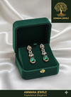 Ammaira's Dazzling Emerald Teardrop Earrings