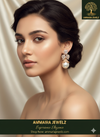 Ammaira's Rose Gold Lustre Grace Earrings with Pearl Drop (Clear)