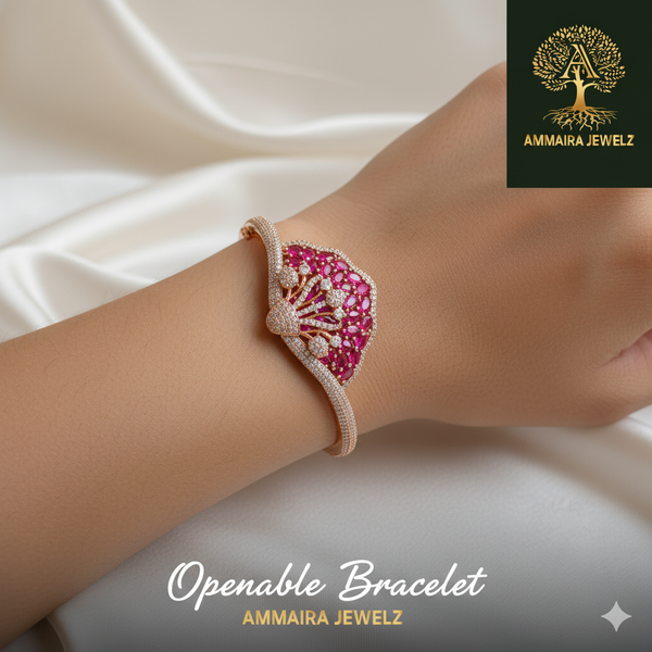 Ammaira's Ruby Royale Statement Cuff